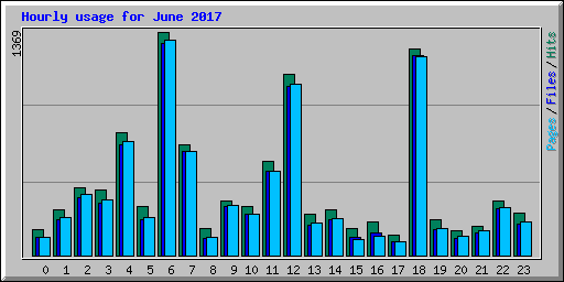 Hourly usage for June 2017