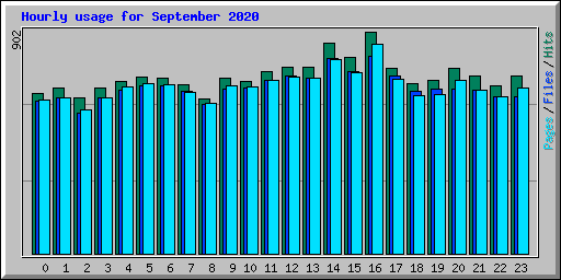 Hourly usage for September 2020