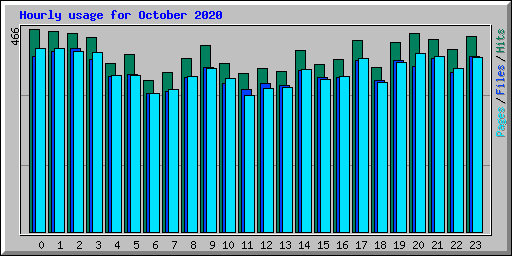 Hourly usage for October 2020