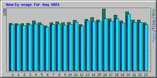 Hourly usage for May 2021