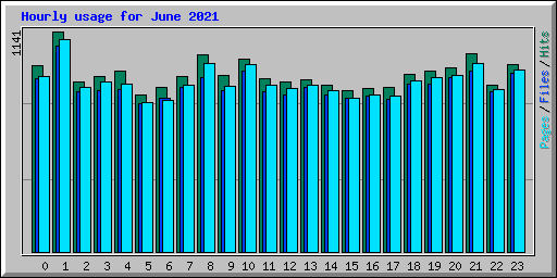 Hourly usage for June 2021