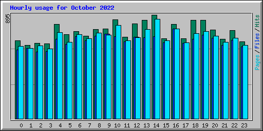 Hourly usage for October 2022