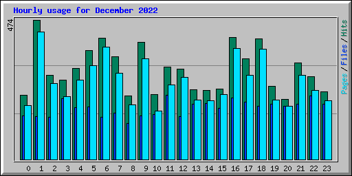 Hourly usage for December 2022